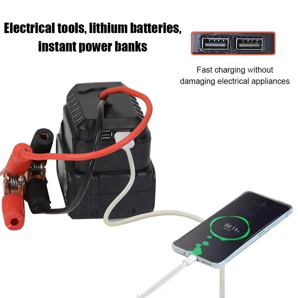 Tool Battery Adapter with Clamps – Battery Not Included