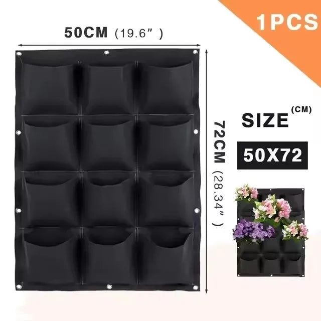 Vertical Hanging Plant Grow Bag – Multiple Pocket Options