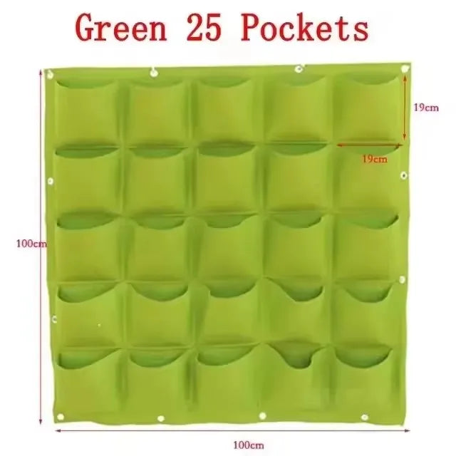 Vertical Hanging Plant Grow Bag – Multiple Pocket Options