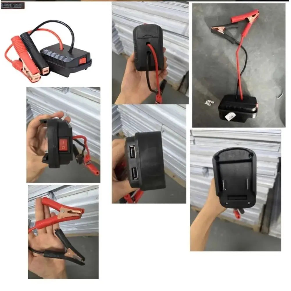 Tool Battery Adapter with Clamps – Battery Not Included
