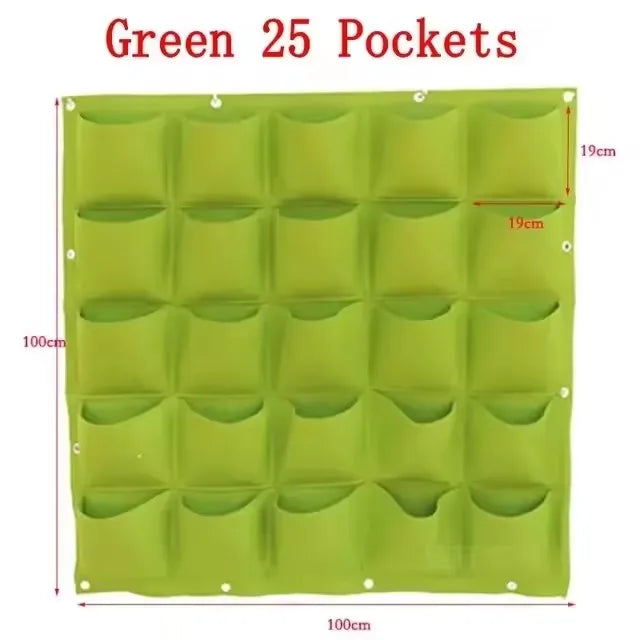 Vertical Hanging Plant Grow Bag – Multiple Pocket Options