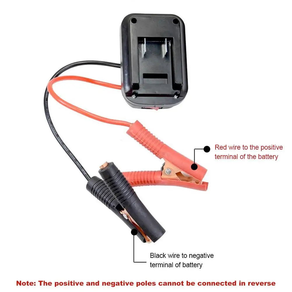 Tool Battery Adapter with Clamps – Battery Not Included