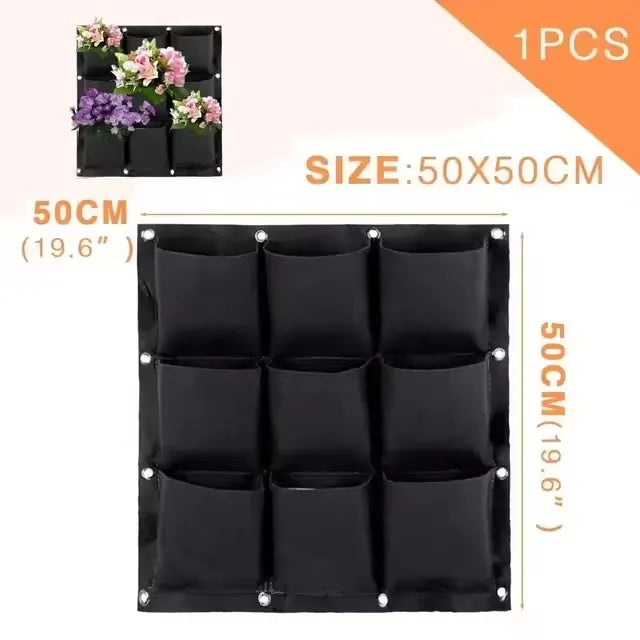 Vertical Hanging Plant Grow Bag – Multiple Pocket Options
