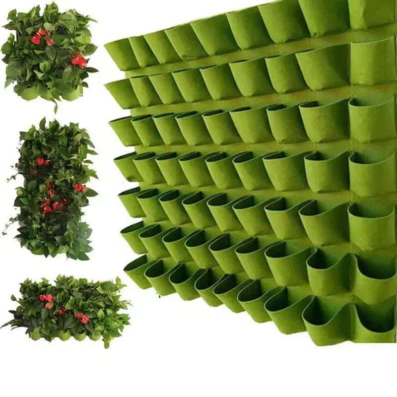 Vertical Hanging Plant Grow Bag – Multiple Pocket Options