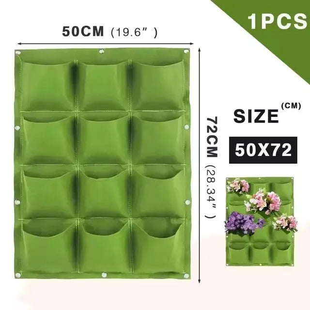 Vertical Hanging Plant Grow Bag – Multiple Pocket Options